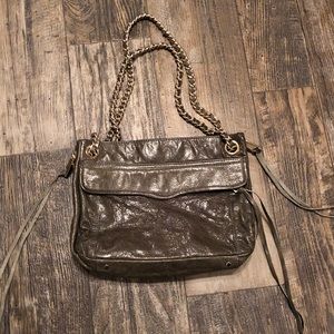 Rebecca Minkoff Metallic Olive Shoulder Bag